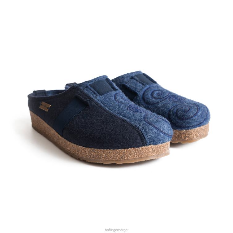 marineblå denim tette 2H84680 Haflinger kvinner magi